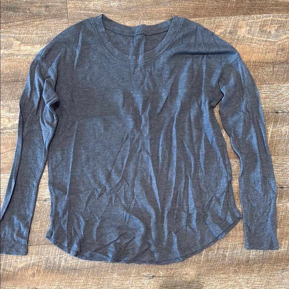 Aloyoga Vintage Women's Gray Long Sleeve Top size small